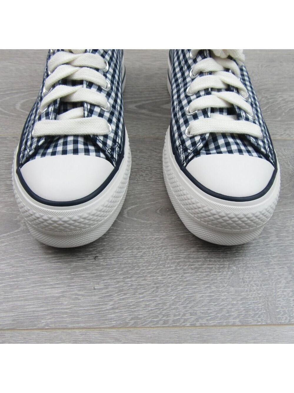 Converse CTAS Lift Platform Gingham Womens Size 8 Obsidian White NEW - Picture 6 of 16